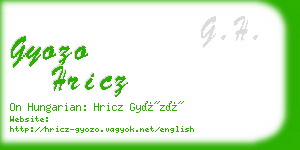 gyozo hricz business card